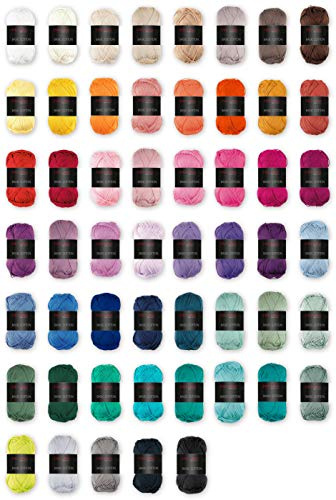 Pro Lana Basic Cotton 20x50 Gramm (1 KG) XL Wollpaket, Bunt Gemischt