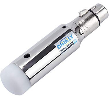 CHINLY DMX512 2,4G ISM 1pcs Drahtloser Empfänger Eingebauter Akku Wiederaufladbar für LED DJ Bühnenbar Partylicht