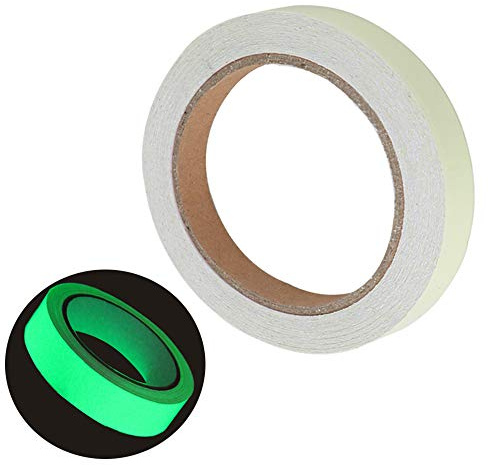 FULARR 10m X 1.5cm Premium Pegatina de Cinta Luminosa, Glow in The Dark Tape, Cinta Adhesiva de Seguridad Autoadhesiva Fluorescente, Extraíble Impermeable Durable Estable Seguridad –– Luz Verde