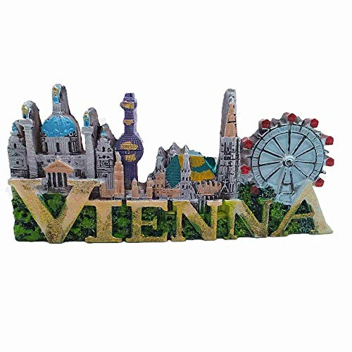 Wien Österreich 3D-Kühlschrankmagnet, Souvenir, Geschenk, Heim- und Küchendekoration, Magnetaufkleber, Österreich, Wien-Kühlschrank-Magnet-Kollektion