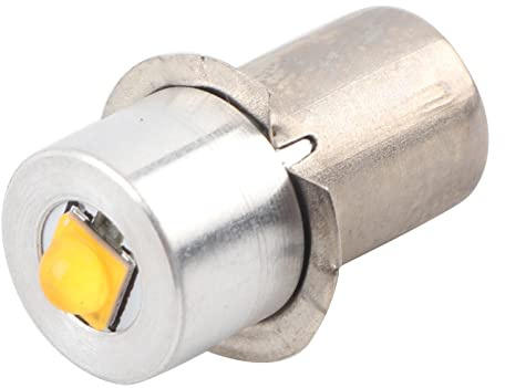 Haofy Bombilla LED de Alta Potencia, P13.5S 3W DC 4-12V LED Linterna Bombilla de Repuesto Lámpara de antorcha Luz de Trabajo de Emergencia[4~12V-Blanco cálido]
