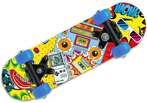 Teo Rema Rutschfestes Mini-Skateboard für Kinder, mit rutschfestem Trittbrett, Rahmen und Rollen aus Kunststoff, maximale Traglast 20 kg