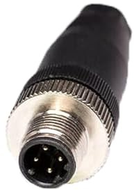 Elecbee M12 4 polig D Code männlicher Stecker, 12 mm Sensorkabelstecker Gewindesicherung M12 Aviation Stecker Rundsteckverbinder IP67 Wasserdicht Industrieller Rundstecker für den Außenbereich