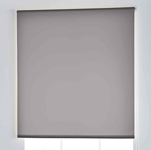 Light Translucent Plain Roller Blind for Windows, Interior, Folding, Kitchen, Blinds and Doors (150 x 175 cm, Grey)
