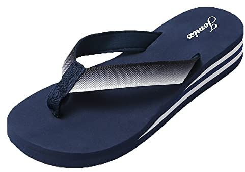 JOMIX Chanclas de Dedo con Cuña para Mujer - Sandalias de Playa, Piscina, Mar, Baño, Ducha y Casa en Espuma con Colores Degradados