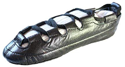 Irish Dancing Shoes Soft Leather Black Irish Dancing Pump Shoes Reel Pumps, Jig Flexible Full Sole Triditional Design (10 UK Women)