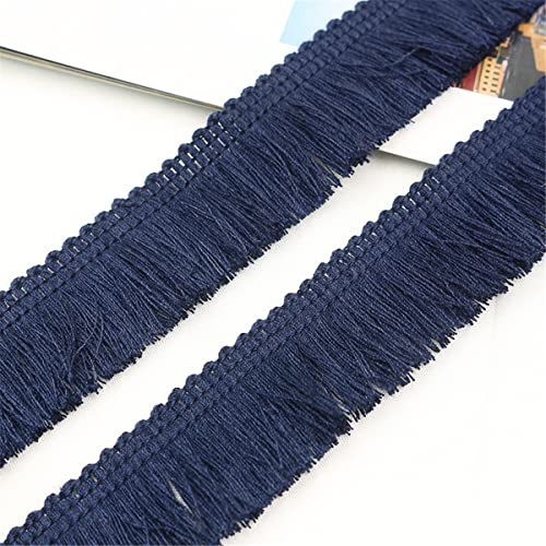 25 mm x 6 m Fransenborte Fransenbesatz Quastenborte Dekoborte (16_) | Fransenband Quasten Trim Bandfransen Möbelfransen Vorhangborte Spitzenband Stoffbordüre Meterware für Nähen DIY Kleidung