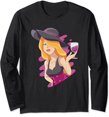 Wine for pharmacist with wine bottle Long Sleeve T-Shirt