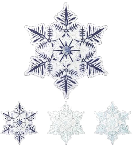 YEESOOM Snowboard Stomp Pad, Snowflake Stomp Pad Snowboarding Clear, 3D Snowboard Grip Stomp Pad with Strong Adsorption Force and Friction, Multi-Color Option, Purple