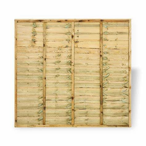Wooden Super Lap Fence Panel Treated Timber Waney Lap Fence Panels Garden Fence 15 Year Anti-Rot Guarantee (5 Foot High x 6 Foot Wide)