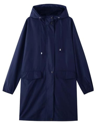 Lange, atmungsaktive Regenjacke mit Netzstoff für Damen Imprägnierspray Wasserdicht