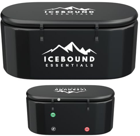 Icebound Essentials Inflatable Cold Plunge Tub - XL, Black - 150 Gallon Ice Bath - Chiller Compatible – Inflatable