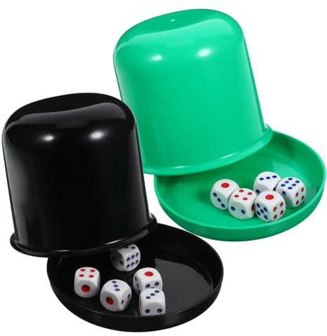 Alasum 5 Stück Würfel Shaker Aus Abs Mit Dickem Boden 25 Würfel Für Party Bar Und Würfelspiele Zu Hause