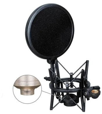 Support de support de tête articulé for Microphone, bouclier de montage anti-choc for Studio, Clip de Suspension, support araignée(SH-101)