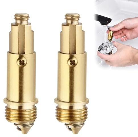 BOPRKTM 2 Pièces Bonde de Lavabo Pop Up Bassin Pop-up Boulon à Ressort Boulon Dévier en Laiton Noyau Rebondissant Drain Bouchons de Lavabo de Baignoire Bassin Pop-up Remplacement