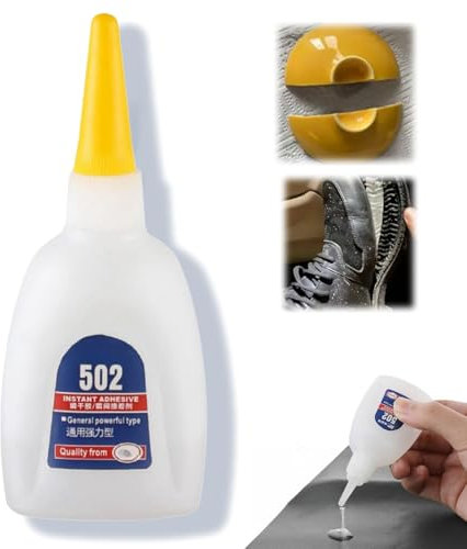 502 Super Glue - Quick-Drying Universal Adhesive for Plastic, Metal, Wood, Rubber and Crafts - Clear Strong Waterproof Formula