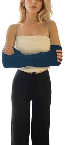 Prettystern Damen extra-lang Arm-Wärmer Arm-Stulpen 100% Kaschmir-Wolle Winter Pulswärmer Abend-Mode