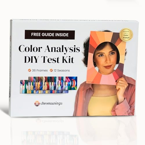 Color Analysis Draping Kit – Find Your Season at Home | DIY Color Analysis | 36 Face Frames + Step-by-Step Guide | 12-Season System | Chromawings