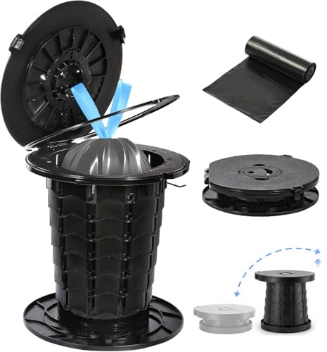 REDCAMP Folding Portable Camping Toilet for Adults with Lid Bags