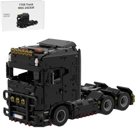 TBRICKFUNR 770s LKW Bausteine Bausatz für 202330, 2345 Teile Retro Truck Modellbausatz Set, STEM Fahrzeuge Modell Spielzeug, Ideas Geschenk für Erwachsene