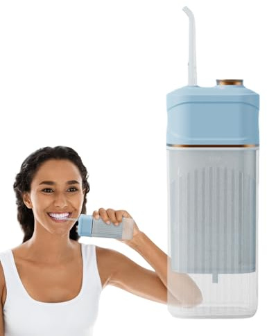 Idropulsore Dentale Portatile da Viaggio Idropulsore Senza Fili | Irrigatore Orale Ricaricabile con 3 Modalità per Viaggi e Notte