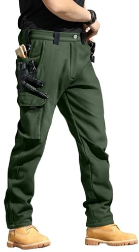 TOFOTL Pantalone Lavoro Pantalone Tuta Calzoni Mare Bermuda Militari Uomo per Bodybuilding con Laterali Tasche Elegante Pantaloni Lunghi Palestra Uomo Estate Pantaloni Tattici 06-Verde S