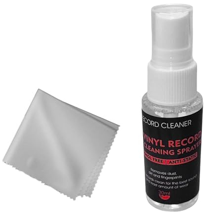 YIZITU Vinyls Record Cleaning Set 30ml Fluid With Microfiber Cloth For Enhances Sound Claritys Cleaner Kit