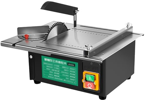 OZBME Mini Sega da Tavolo, Sega da banco per Lavorazione del Legno, Sega da Tavolo Portatile di precisione per Artigianato, Mini Sega elettrica da Tavolo, Sega da Tavolo per Hobby per Legno