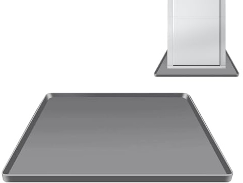 Alfombra de silicona para nevera – 60 x 60 cm Alfombra suave debajo del refrigerador | Bandeja de recuperación reutilizable antifugas, cuadrado protector impermeable para mini nevera lavadora aire