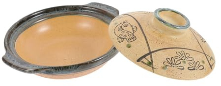 SHINEOFI Marmite Multifonctionnelle En Céramique 18 Cm, Cocotte Maison Pour Ragoût Et Cuisson Au Feu Cuisine, Pour Portions Individuelles Et Repas Quotidiens