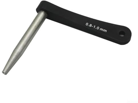 Portaraggi da 0,8-1,0 mm e 1,0-1,3 mm, strumento di riparazione per raggi piatti, in lega di alluminio e acciaio inossidabile, per gli appassionati di manutenzione della bicicletta (0,8-1,0 mm)