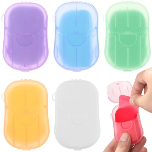 Homoyoyo Jabón en Láminas 120 Piezas Fragancias Naturales para Viaje y Excursiones, Papel Jabón Práctico para Higiene en Exteriores