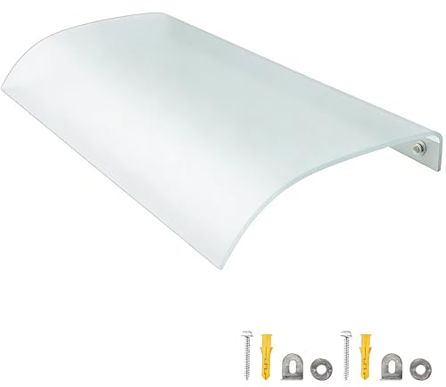 Pounjsd Auvent pour Porte d'entrée, auvent de Jardin extérieur, Contre Pluie Neige UV Marquise en Polycarbonate, Panneau en Polycarbonate, Protection Extérieure Contre la Pluie,