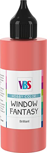 VBS Window Fantasy 85 ml Windowcolor lichecht speichelecht wasserfest wasserverdünnbar auf Wasserbasis ganzjährig 85 ml Rosé