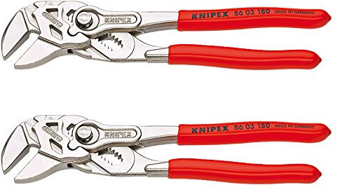 Knipex 8603180 7-1/4 Inch Adjustable Pliers Wrench, 2-Pack