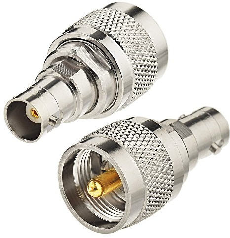 Eightwood BNC Female auf UHF Male Pl Stecker Walkie Talkie Handheld Radio Antenne Adapter 2 Stücke für Ham Radio CB Funk MEHRWEG