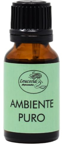 Leucosia Ambiente Puro – Miscela di Oli Essenziali 100% Puri per Diffusori e Profumatori per Ambienti, Tea Tree Oil, Olio di Eucalipto, Menta, Cannella e Chiodi di Garofano - 15ml