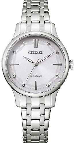 Citizen Damen Analog Eco-Drive Armbanduhr mit Edelstahl Armband