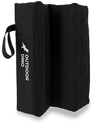 OUTDOORDINO wasserfestes Outdoor Sitzkissen zum Wandern • Leichtes Thermokissen faltbar • Isolierende Sitzunterlage aus robustem 600D Polyester inkl. Transporttasche