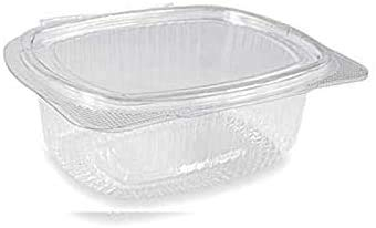 VIRSUS 50 Vaschette ovali in Pet vaschette Trasparenti 500cc con Coperchio Unito. Contenitori con Chiusura ermetica