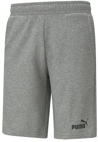 PUMA Ess Shorts 10, Pantalones cortos Hombre, Medium Gray Heather, S