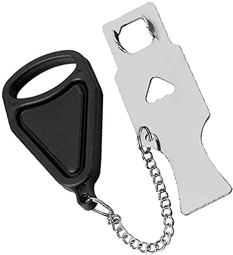 Cerradura de Puerta Portátil con Cerrojo Antirrobo,Cerradura de viaje,Agregar cerradura adicional para mayor seguridad y privacidad,para viajar, AirBNB, Hotel, Hogar, Apartamento (Negro)