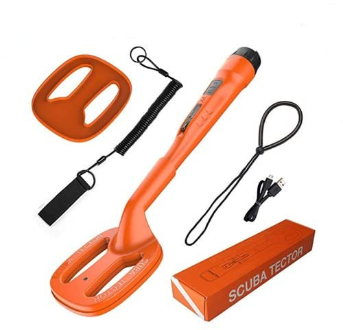 spaceshop Pinpointer Scuba Tector Quest Orange Handheld Metaldetector Underwater 60 MT