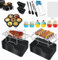 Dual Air Fryer Accessories for Ninja: Silicone Air Fryer Liners for Ninja Af400uk Af300uk Tower T17088 - Reusable Airfryer Basket Rack for Salter Instant Vortex Dual Zone Air Fryer