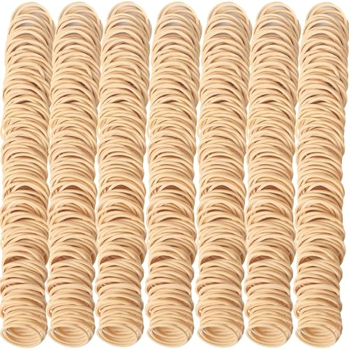 AIWOQI Rubber Bands Size #10 Beige 760 pcs Approximately 0.42 lb 1 inch Light Brown #10 Elastic Rubber Bands for Office Supplies