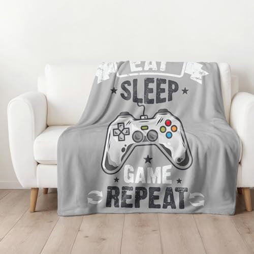 MTOnlinehandel Kuscheldecke flauschig 150x200 cm, Gaming Wohndecke Teenager Gamer Deko, Sofadecke, Tagesdecke, Überwurf - Decke weich & kuschelig in XXL