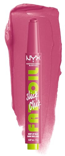 NYX Professional Makeup Pflegender Lippenstift für maximale Farbe, Pflege und Feuchtigkeit, Mit Avocado, Himbeeröl und Moltebeereöl, Vegane Formel, Fat Oil Slick Click, DM Me