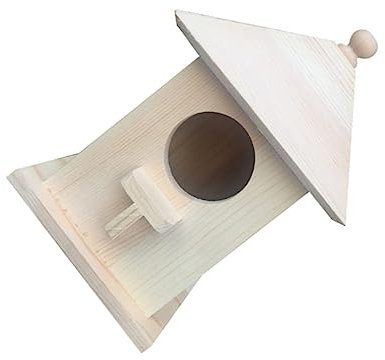 Toddmomy Casa para Pájaros De Madera Jaula De Pájaros para Mascotas Comedero Colgante Decoración para Jardín Fácil De Instalar