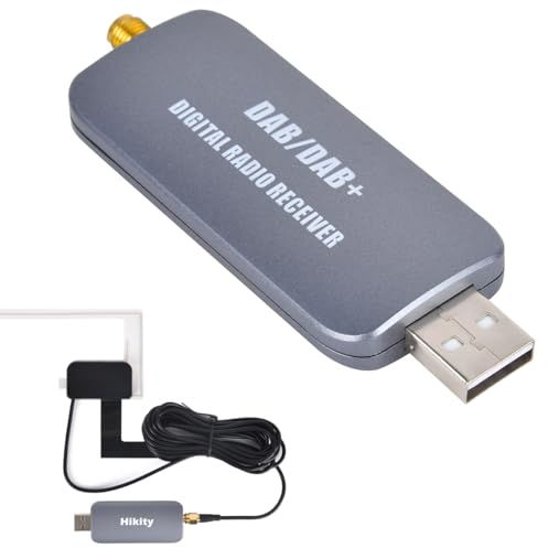 Hikity Adattatore DAB per Autoradio Android Antenna Radio DAB+ Ricevitore Digitale DAB Adattatore Sintonizzatore Radio Portatile Ricevitore DAB