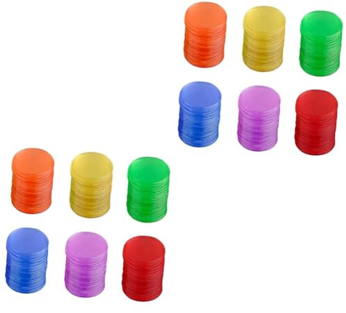 Toyvian 2packungen Transparente Farbige Bingo Chips Zählchips Für Bingo Spiele Praktische Spielmarken Für Partys Und Veranstaltungen